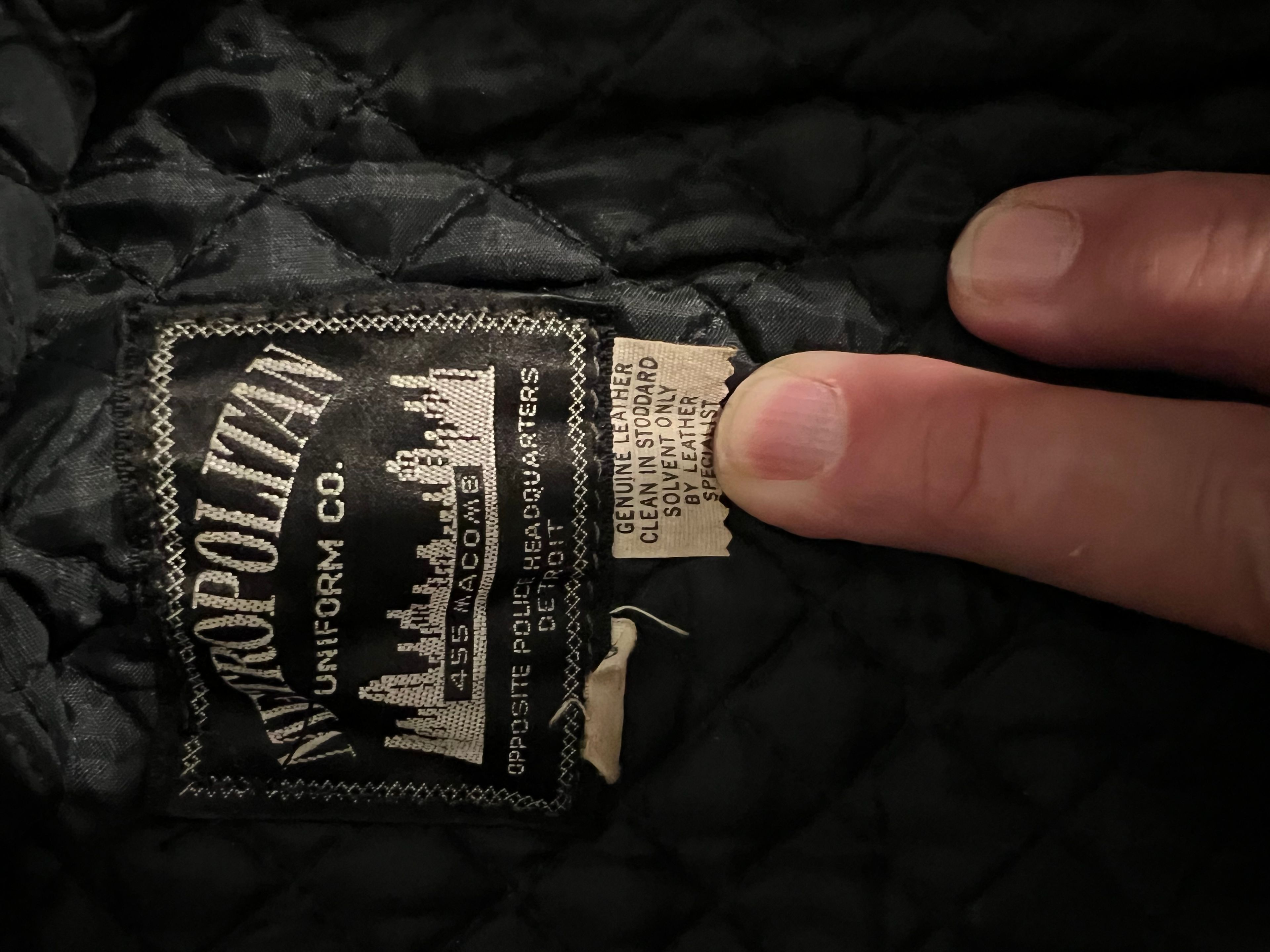 Vintage Police Leather Motorcycle Jacket - Image 3