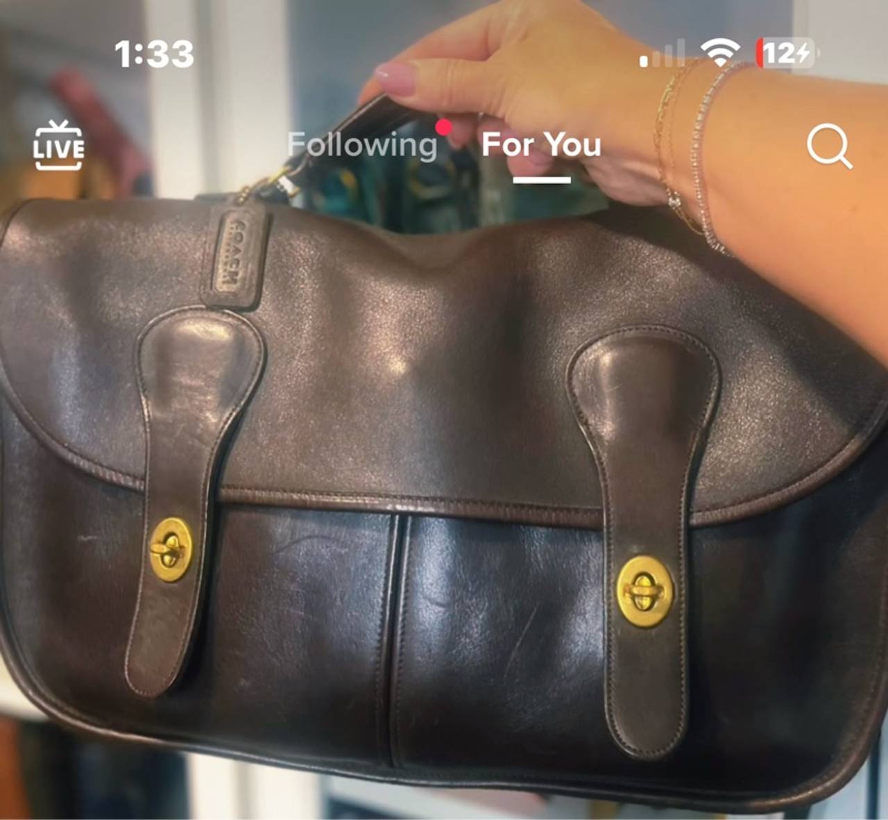 Coach Vintage Musette Leather Messenger Bag
