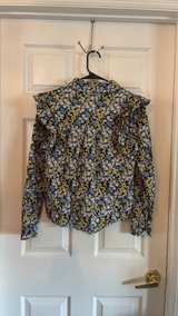 Hyacinth House Floral Ruffle Shoulder Button-Down Shirt - Image 5
