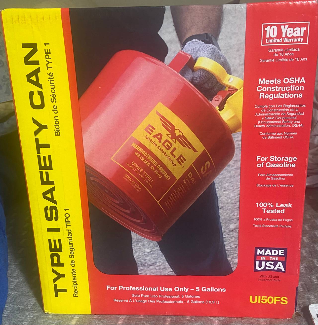 Eagle Type I Safety Can5 Gallon