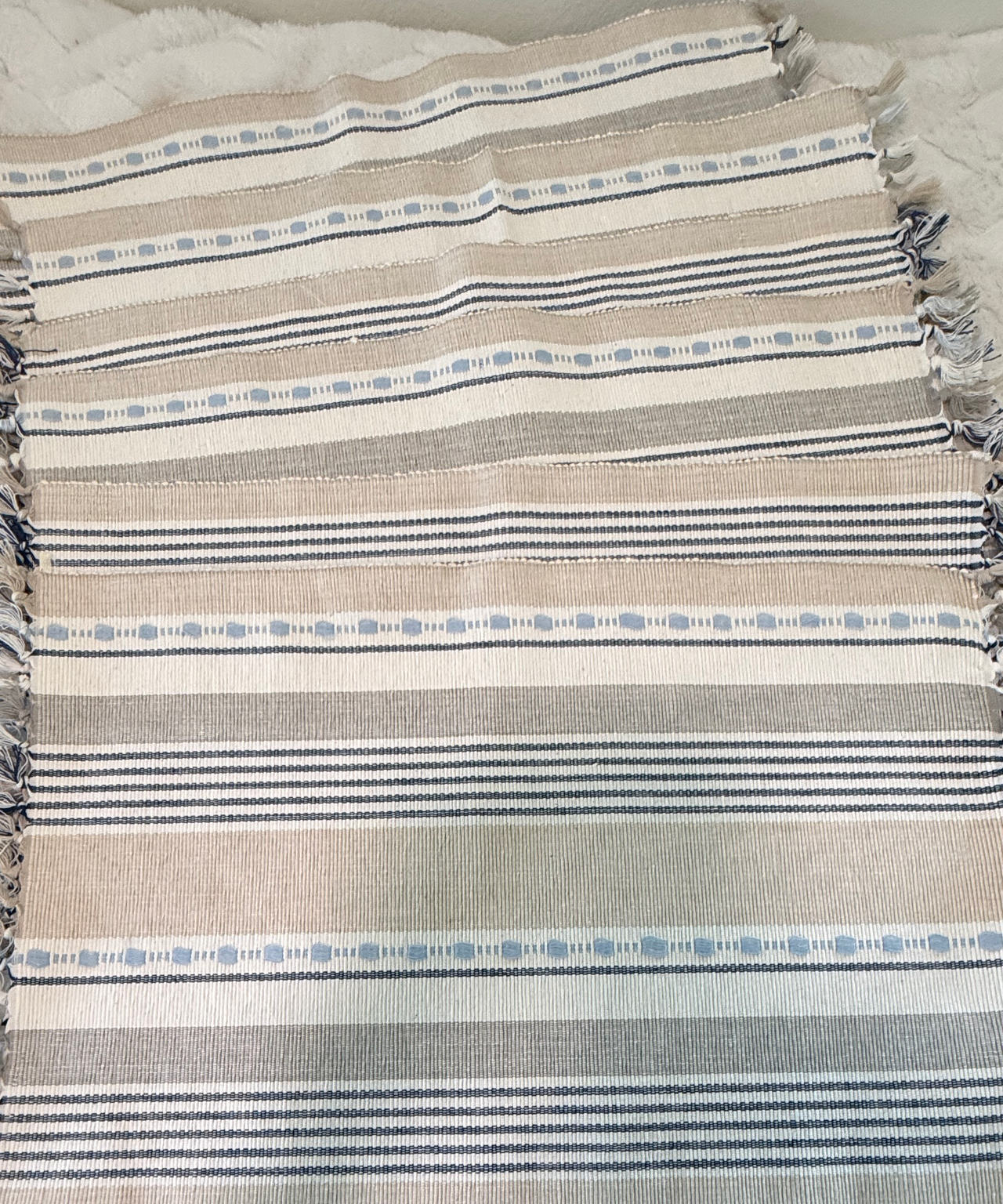 Striped Woven Fringed Placemats