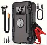 Jump Starter w/ Air Compressor Tire Inflator Portable Power Bank LED Light USB C - Image 1