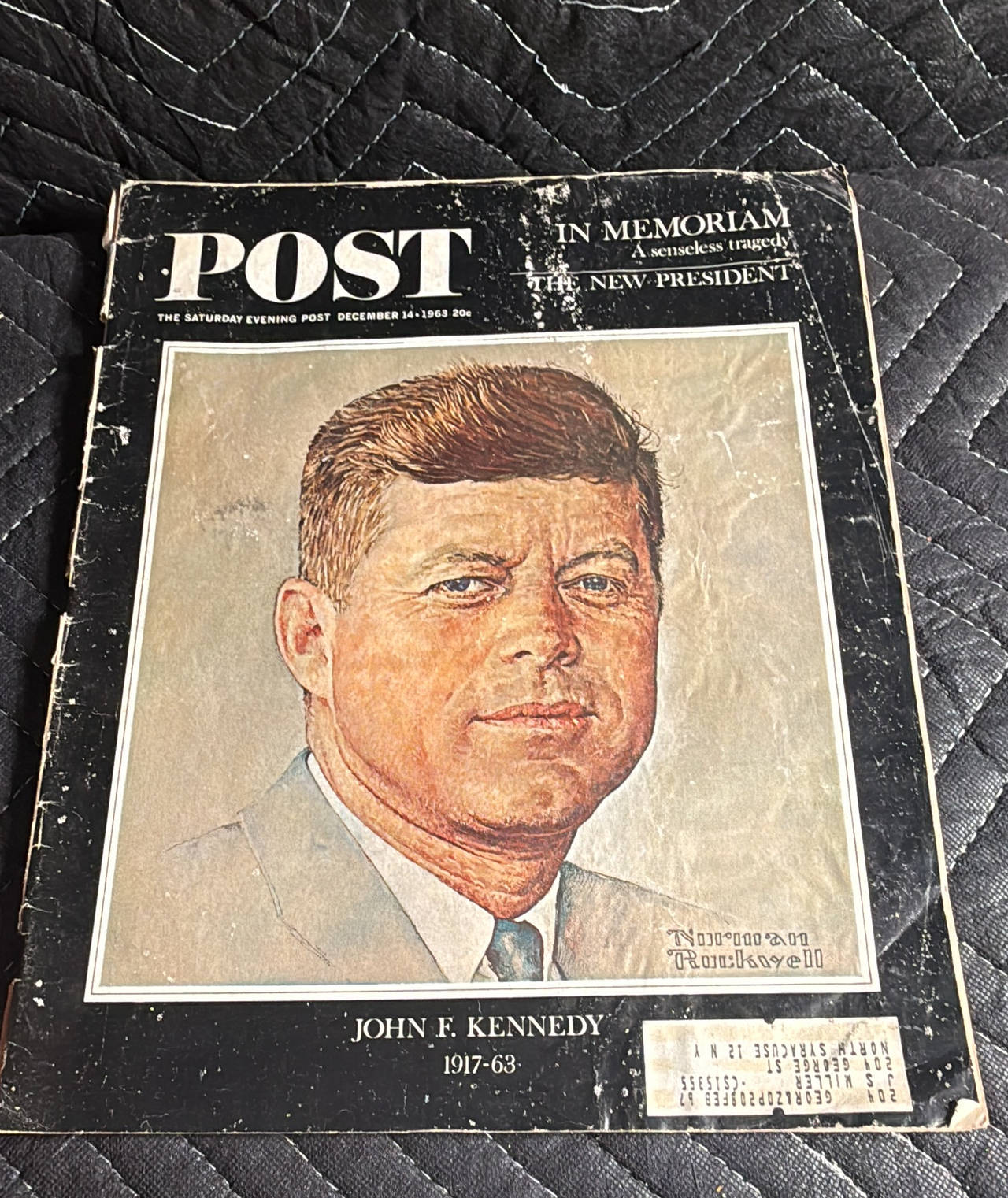 The Saturday Evening Post December 14, 1963 John F. Kennedy Memorial Issue
