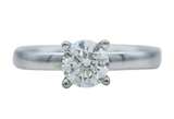 Solitaire Diamond Engagement Ring. White gold 14k. Real Diamond. 1 Carat - Image 1