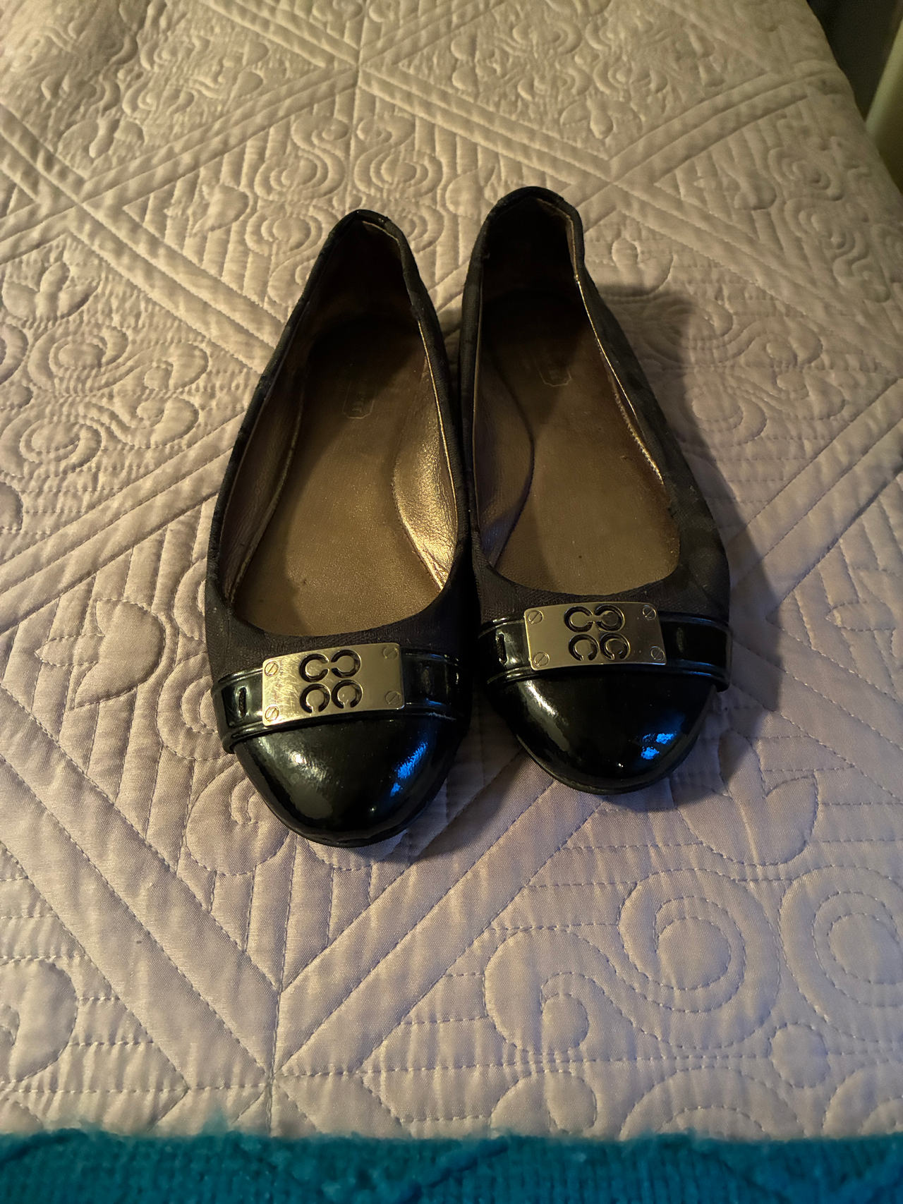 Coach Cap Toe Ballet Flats