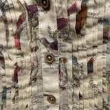 Anthropologie MAEVE pintuck cream bird print Button Lightweight Long Sleeve  - Image 3