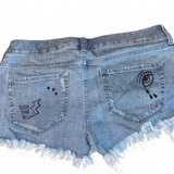 Express Jeans Embroidered Rose Cutoff Shorts - Image 3
