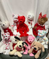 11 Ty Beanie Babies, Hallmark Bears, and Bearington Valentine's Day Plush Lot - Image 1
