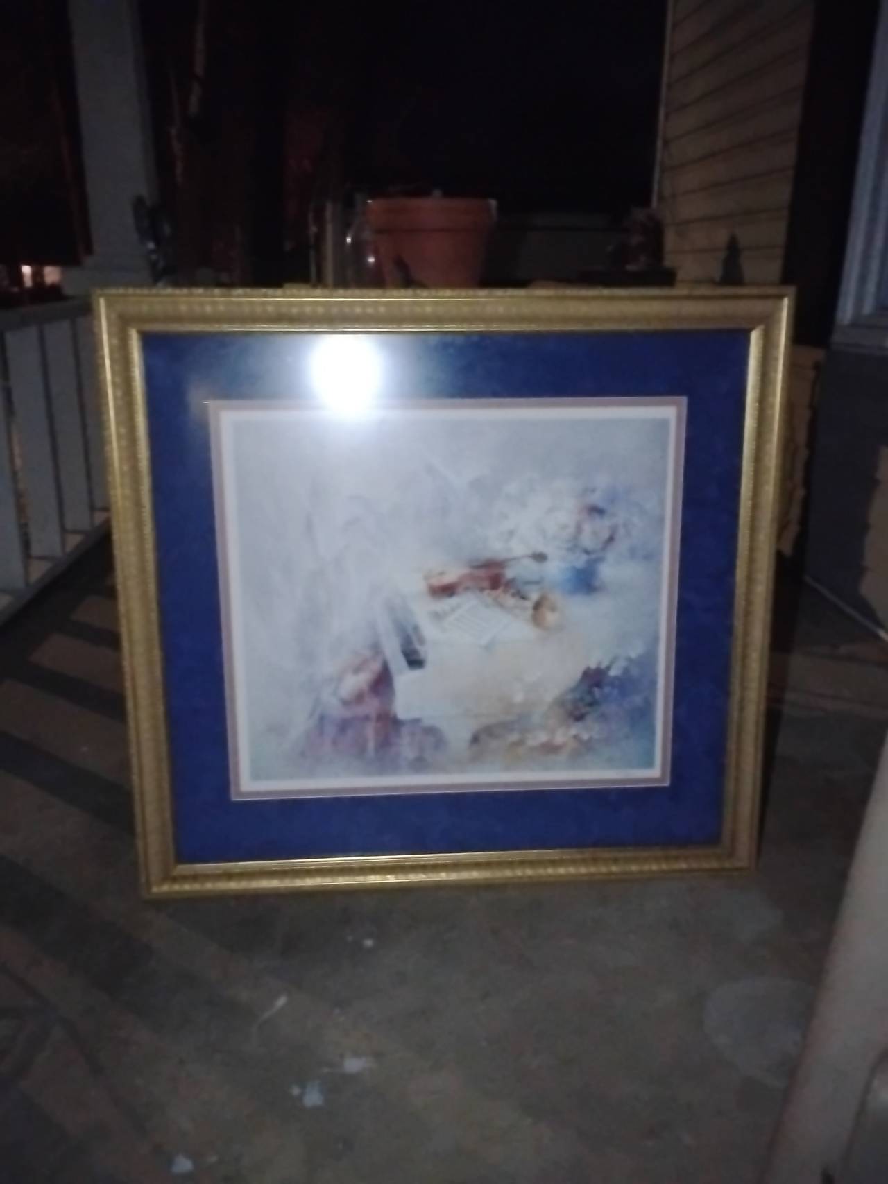 Home Interiors Melody in White Framed Print