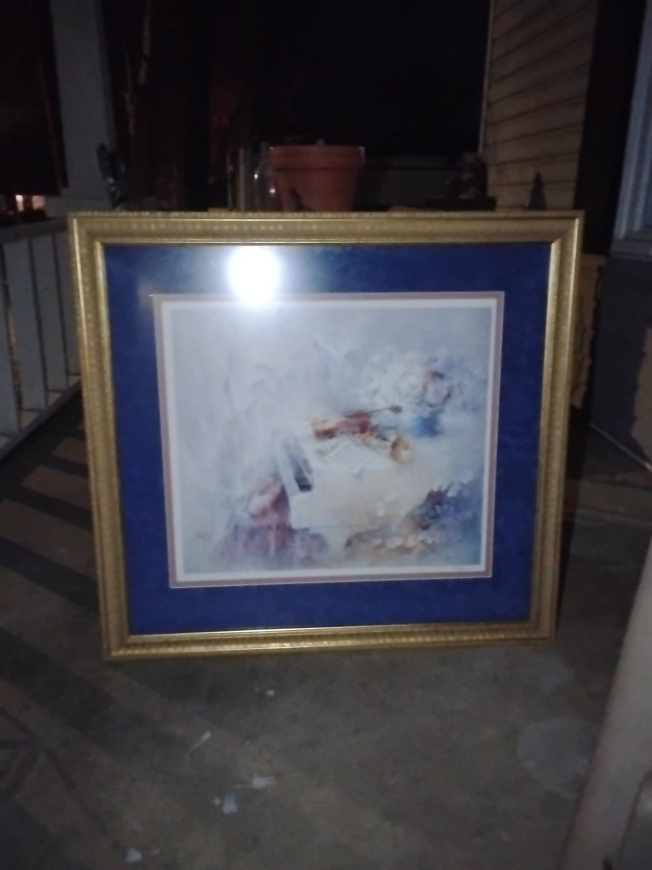 Home Interiors Melody in White Framed Print