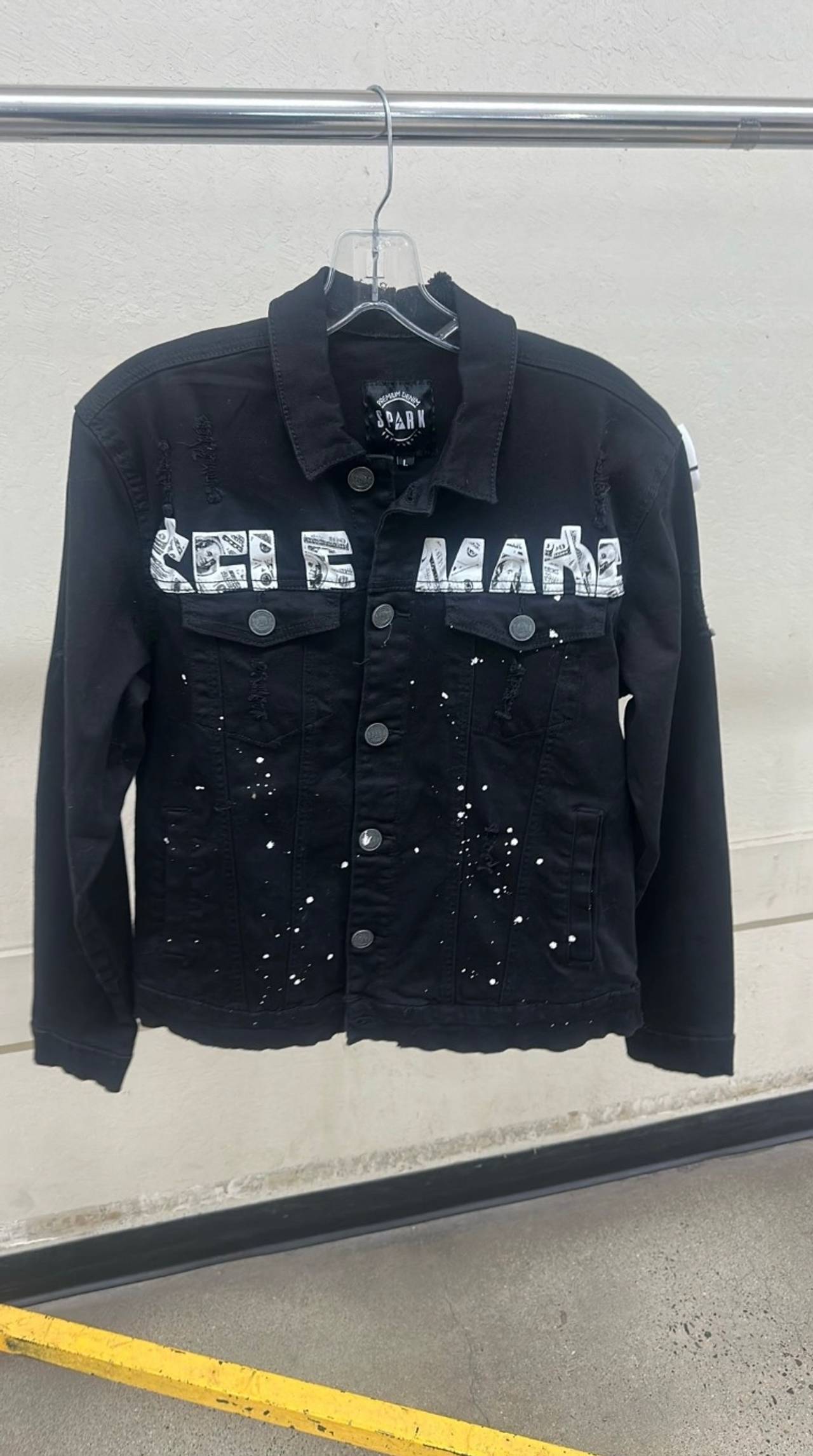 Self Made Black Denim Jacket