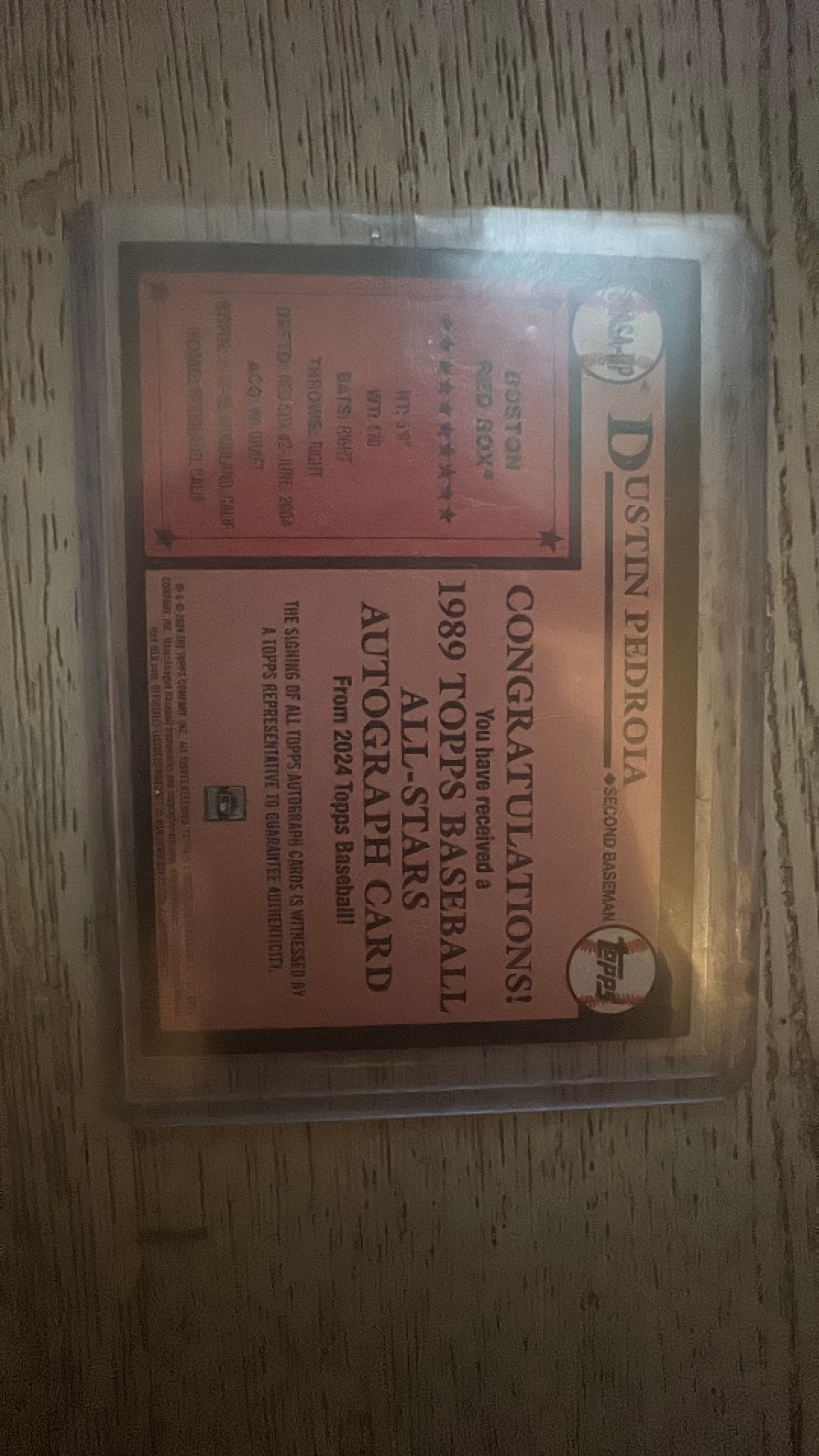 Topps All-Star American League 2024 Dustin Pedroia certified Autograph Issue Gol - Image 3