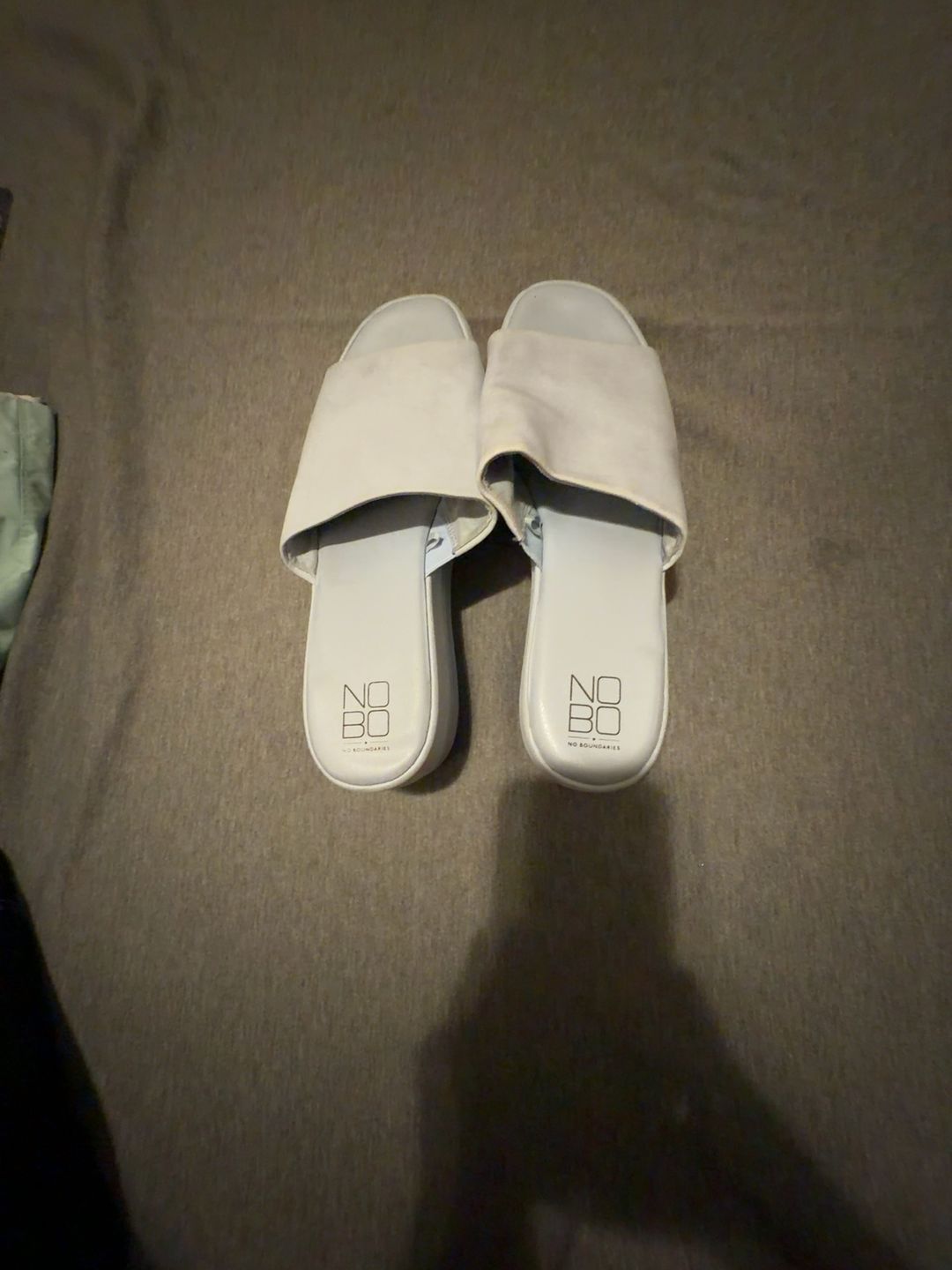 No Boundaries Women's Platform Wedge Sandals Blue