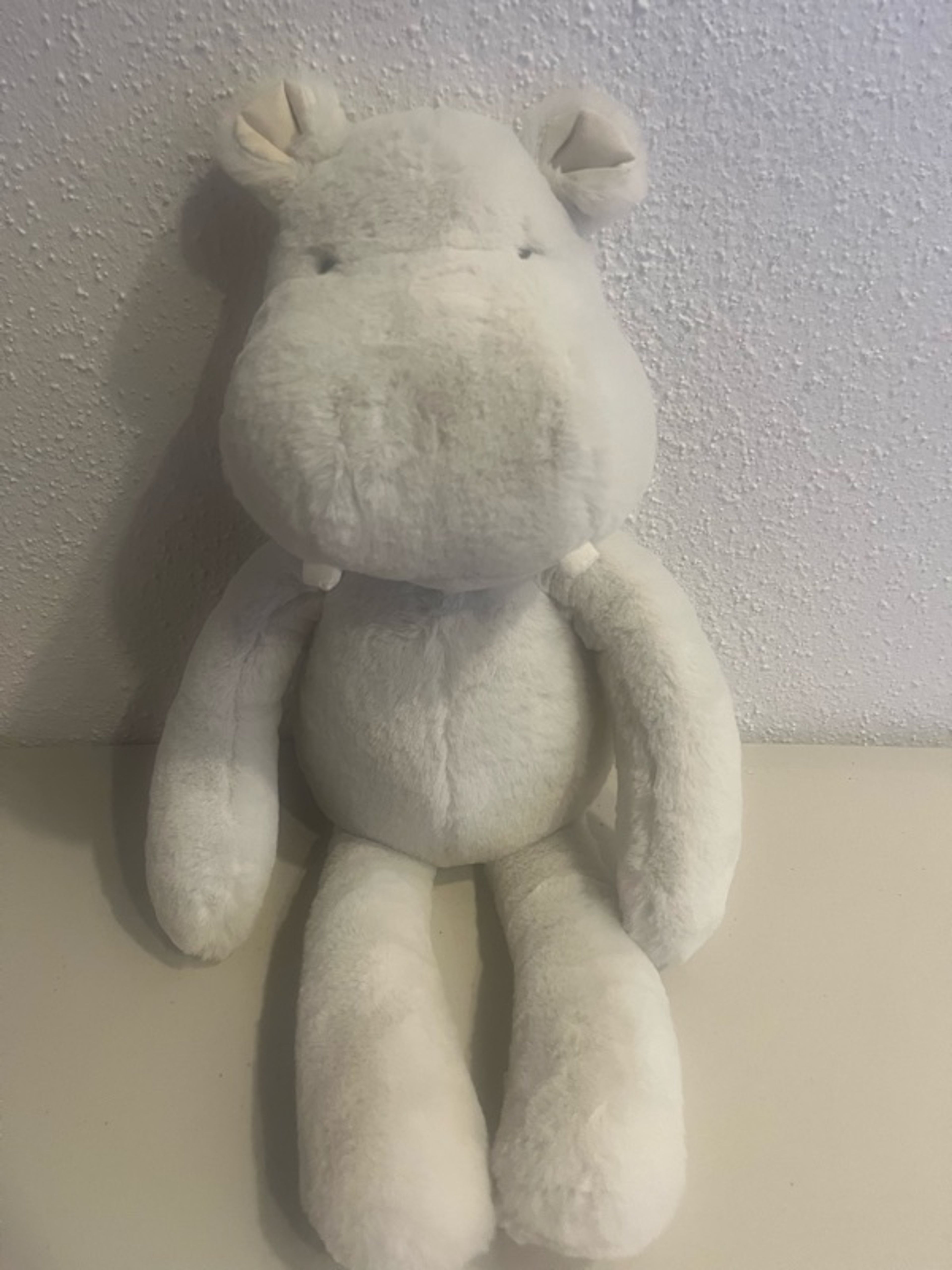 Pottery Barn Kids Gray Hippo Plush Stuffed Animal