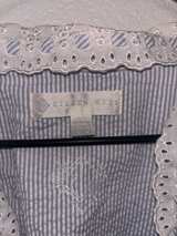 Eileen West Blue and White Seersucker Gingham Short Robe - Image 2