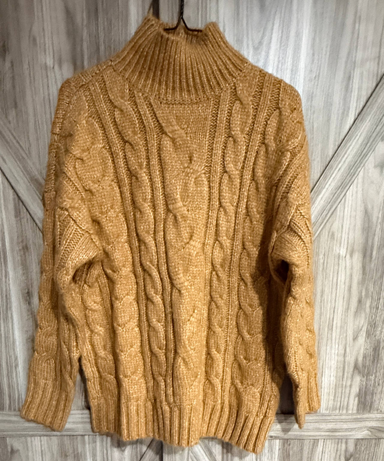 American Eagle XS Cable Knit Mock Neck Sweater