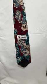 Disney Mickey Mouse Floral Burgundy Necktie - Image 3