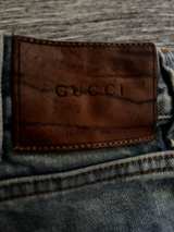 Gucci Embroidered insects Straight-Leg Denim Jeans Blue Rare - Image 2