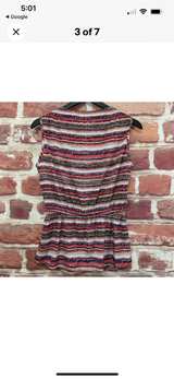 Banana Republic Top Womens Multicolor Striped Abstract Ruffle Blouse - Image 2
