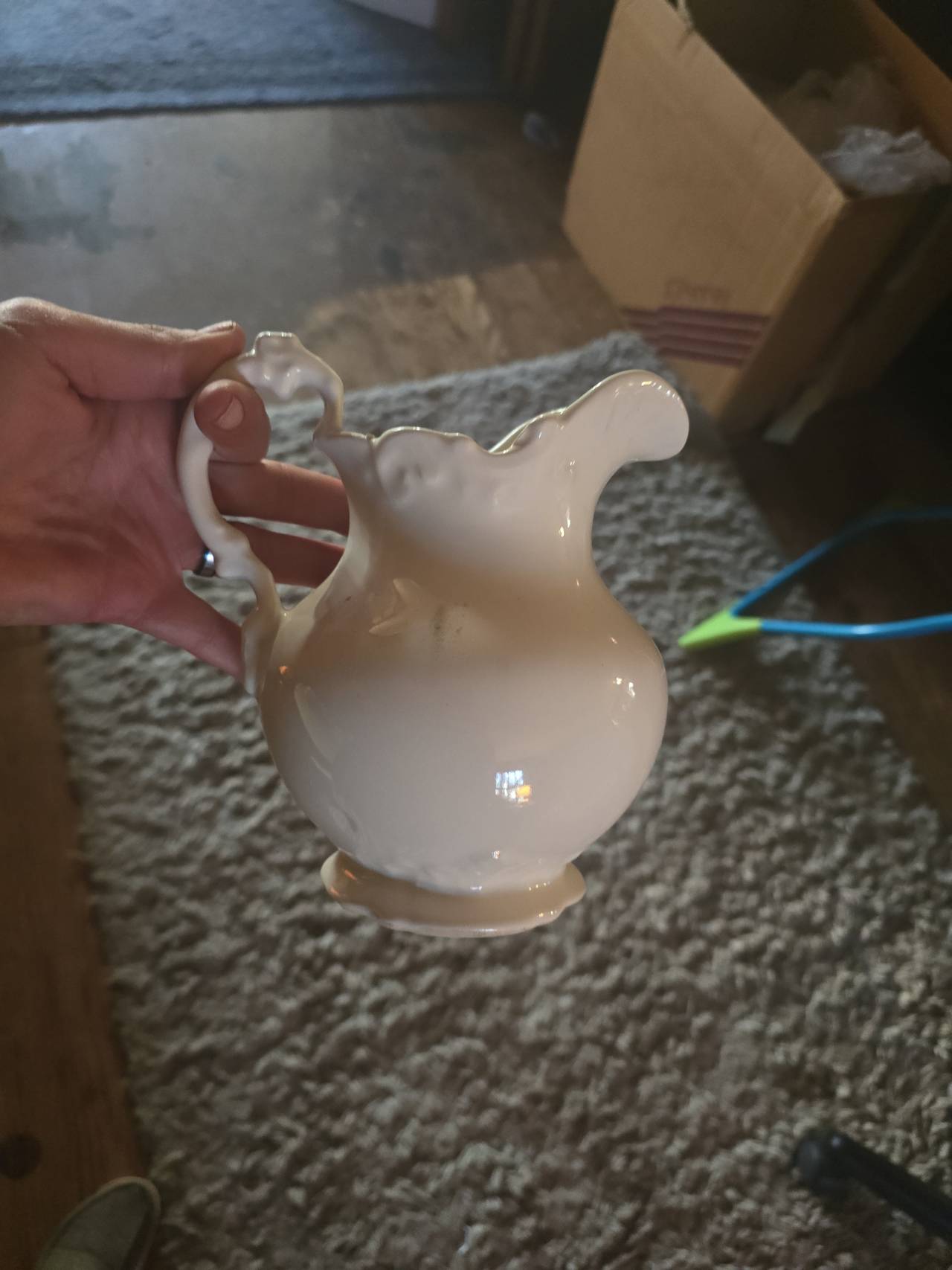 Vintage White Ironstone Pitcher