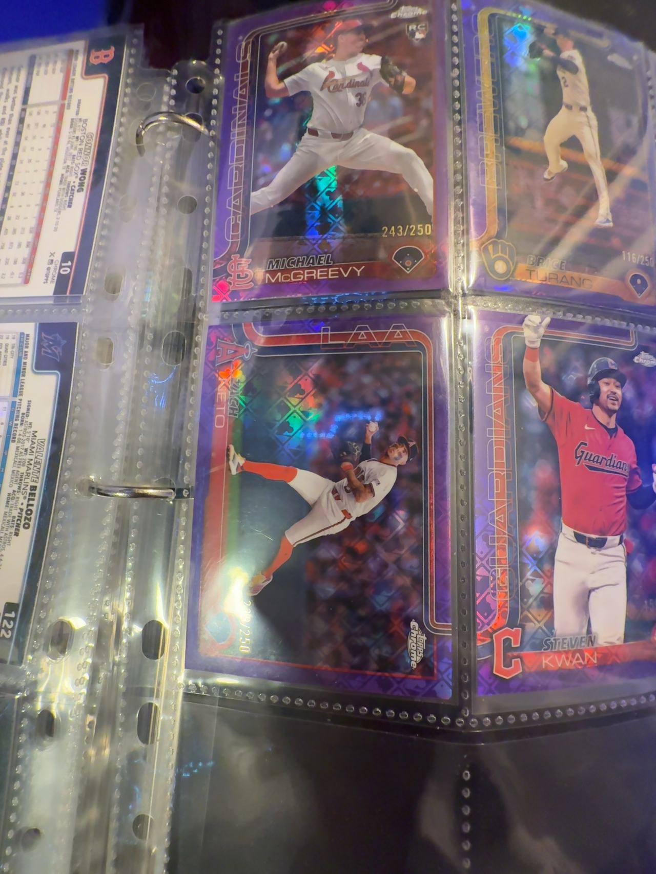 Topps Chrome Vaughn Grissom Purple Speckle Rookie Card