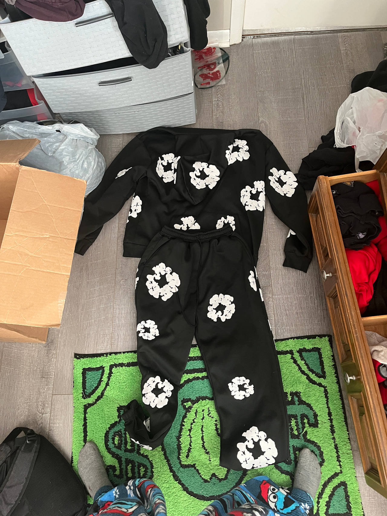 Denim Tears Cotton Wreath Hoodie and Sweatpants Set
