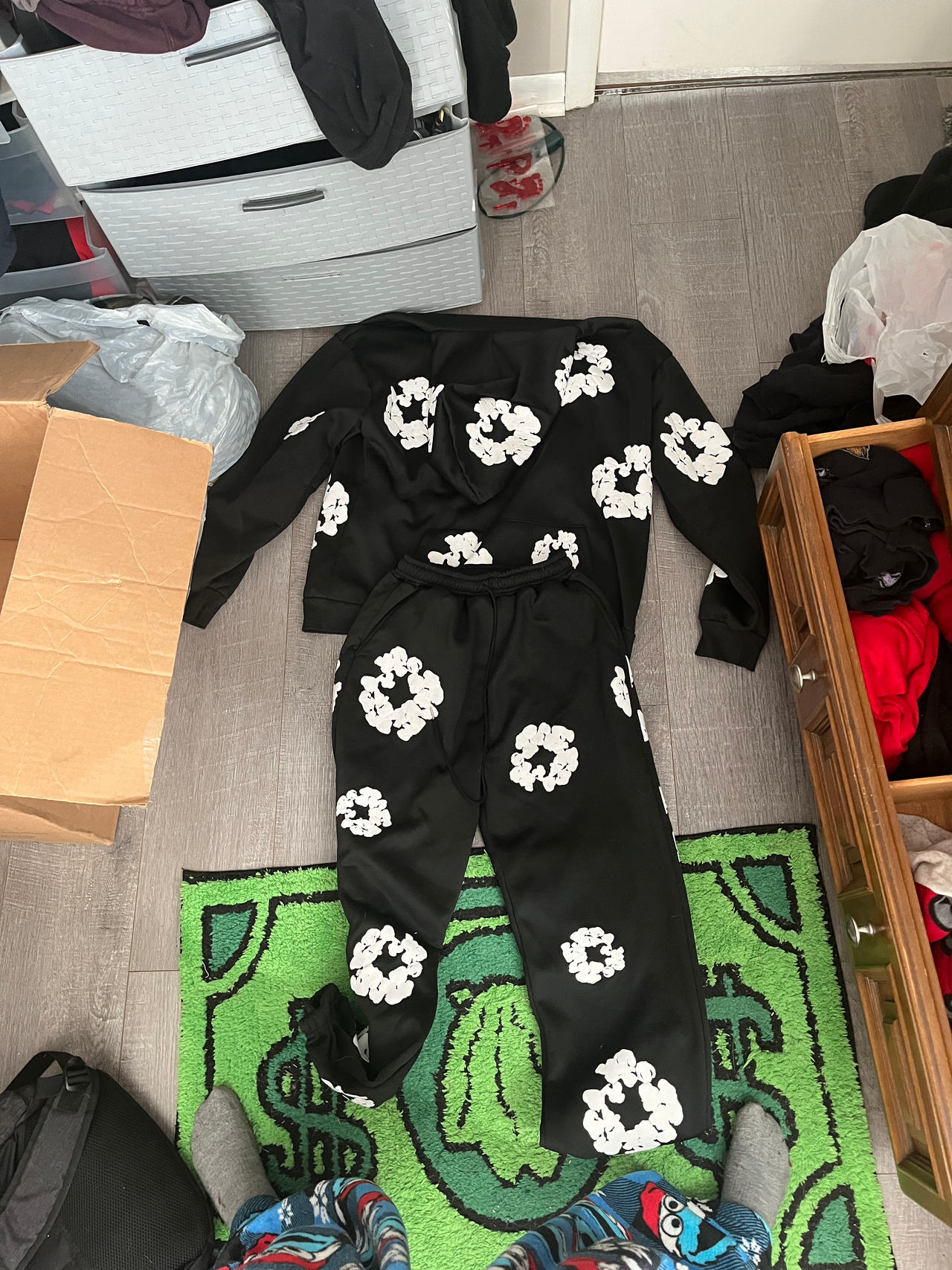 Denim Tears Cotton Wreath Hoodie and Sweatpants Set