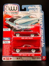 Auto World Deluxe Series Luxury Muscle 2-Pack 1966 AMC Marlin & 1967 Buick 400 - Image 1