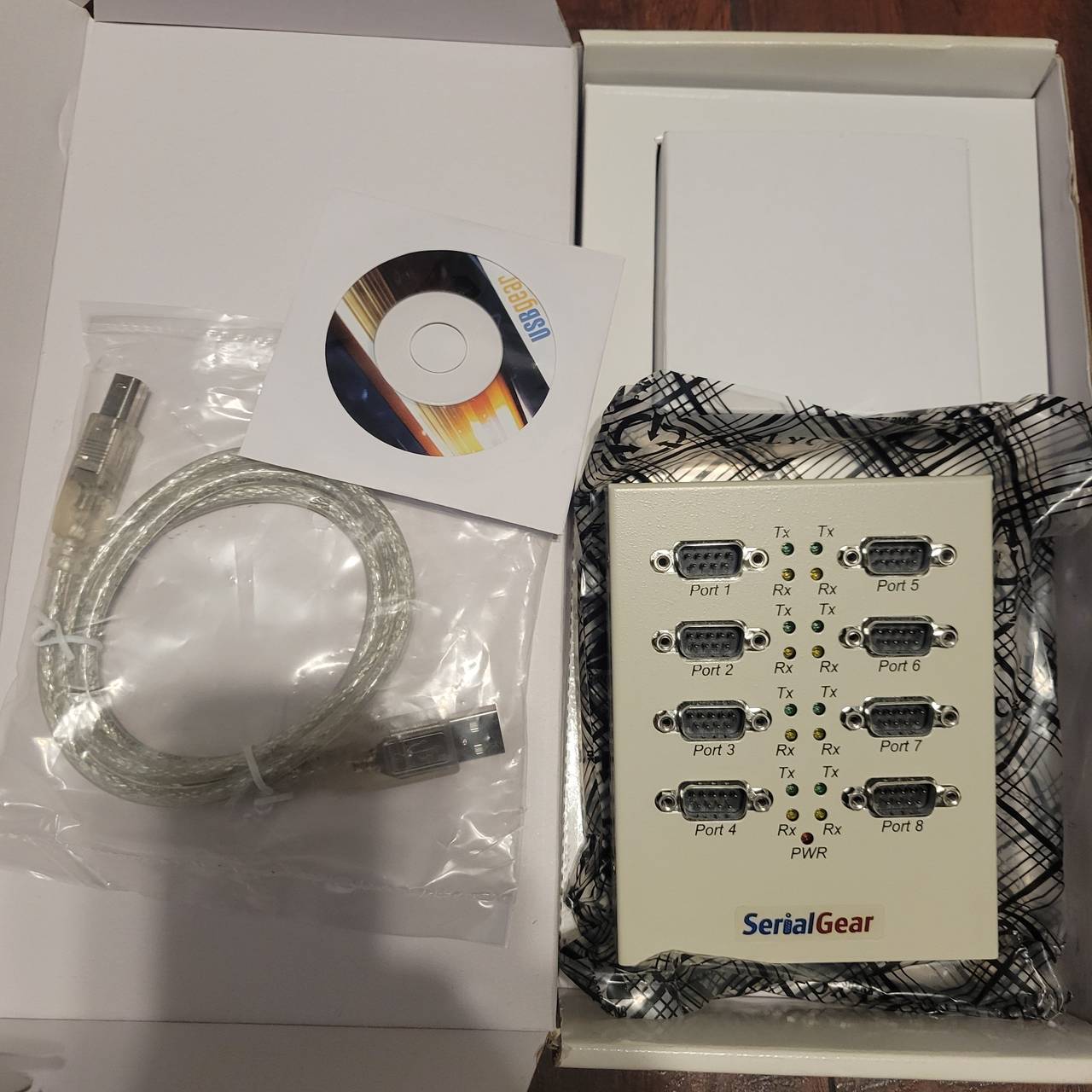 SerialGear 8-Port USB to RS-232 Serial Adapter Hub
