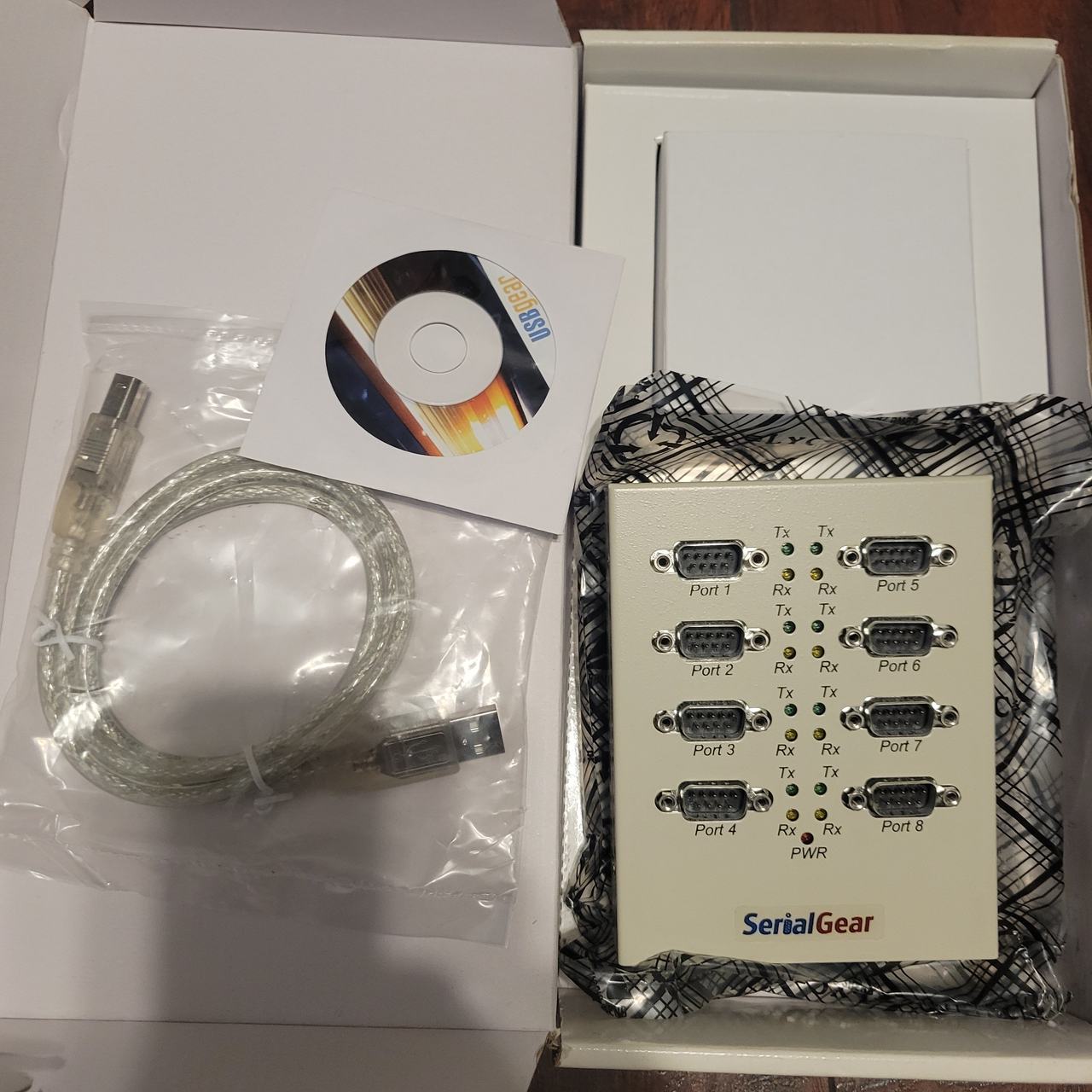 SerialGear 8-Port USB to RS-232 Serial Adapter Hub