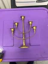 Vintage Brass Menorah Candelabra Vintage Brass Candelabra made in Japan - Image 1