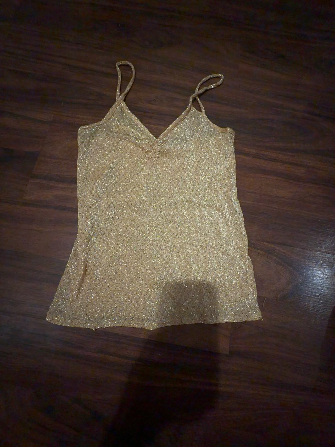Vintage gold sparkle cami