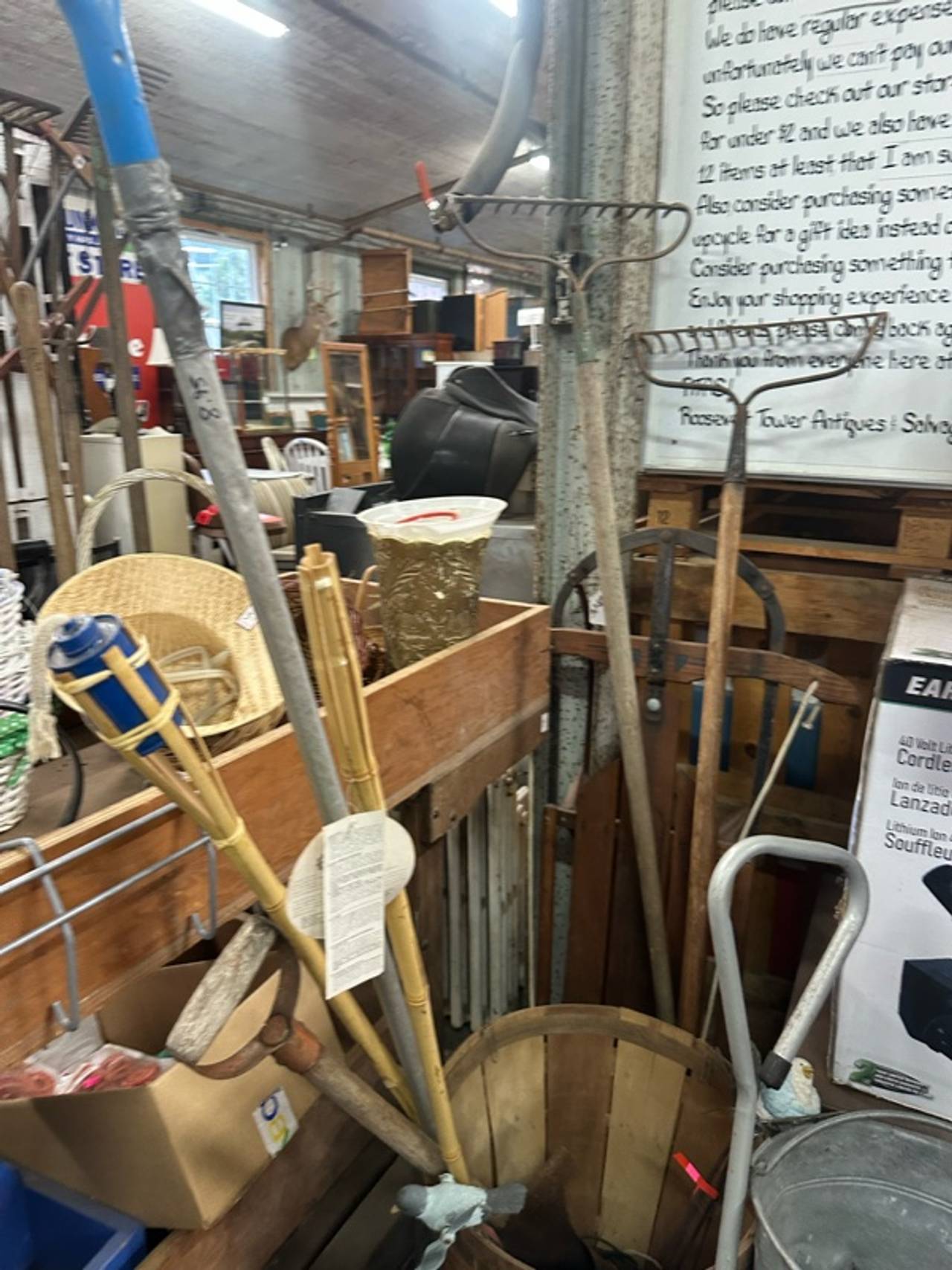 Wooden Pitch Fork Vintage Garden Tool