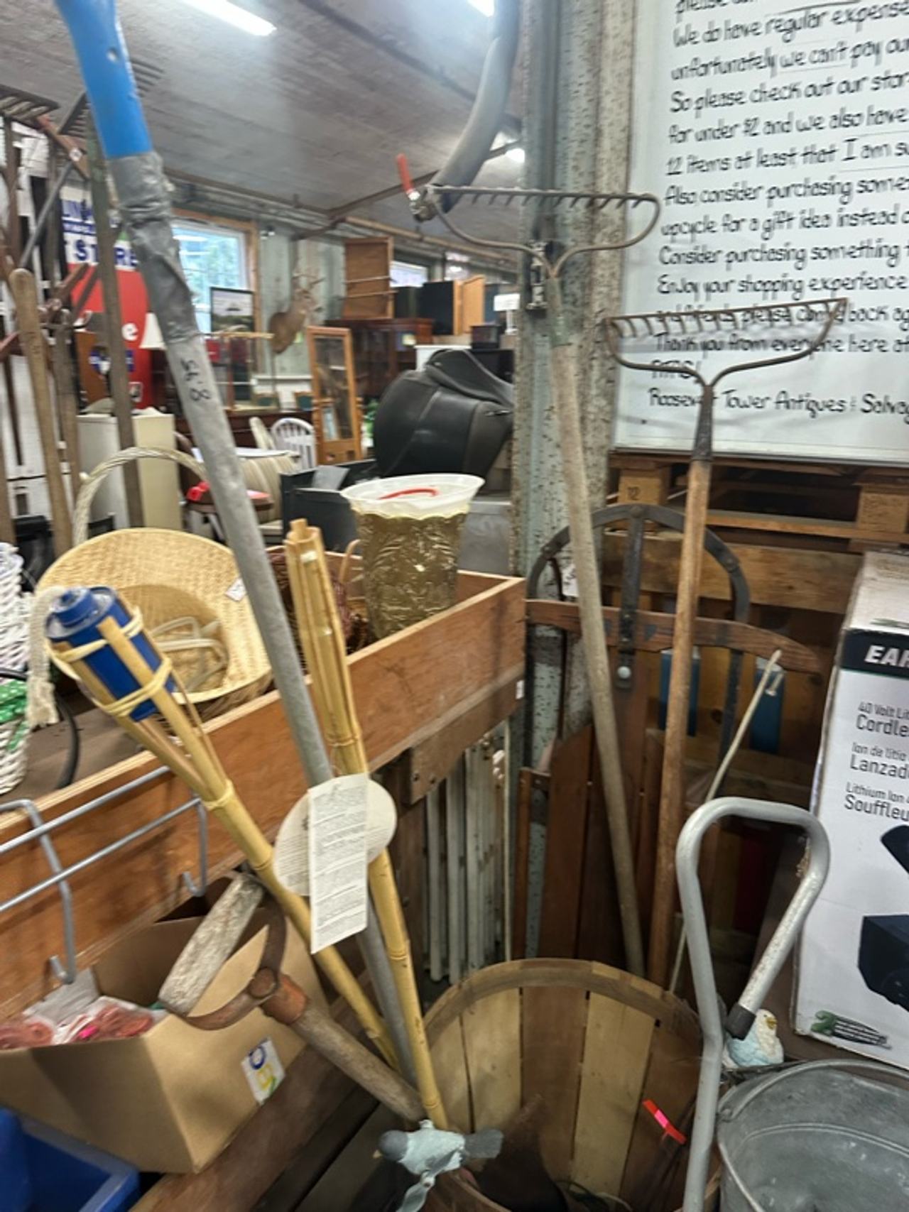 Wooden Pitch Fork Vintage Garden Tool