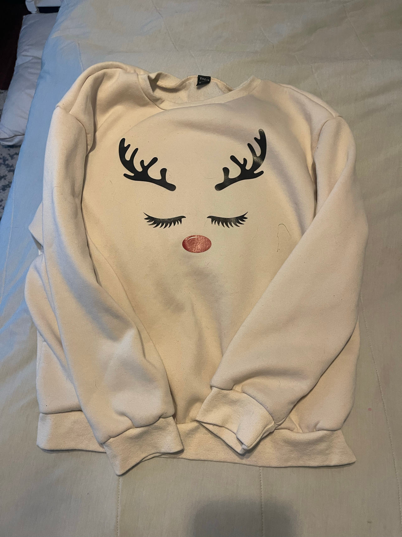 Reindeer Face Christmas Sweatshirt