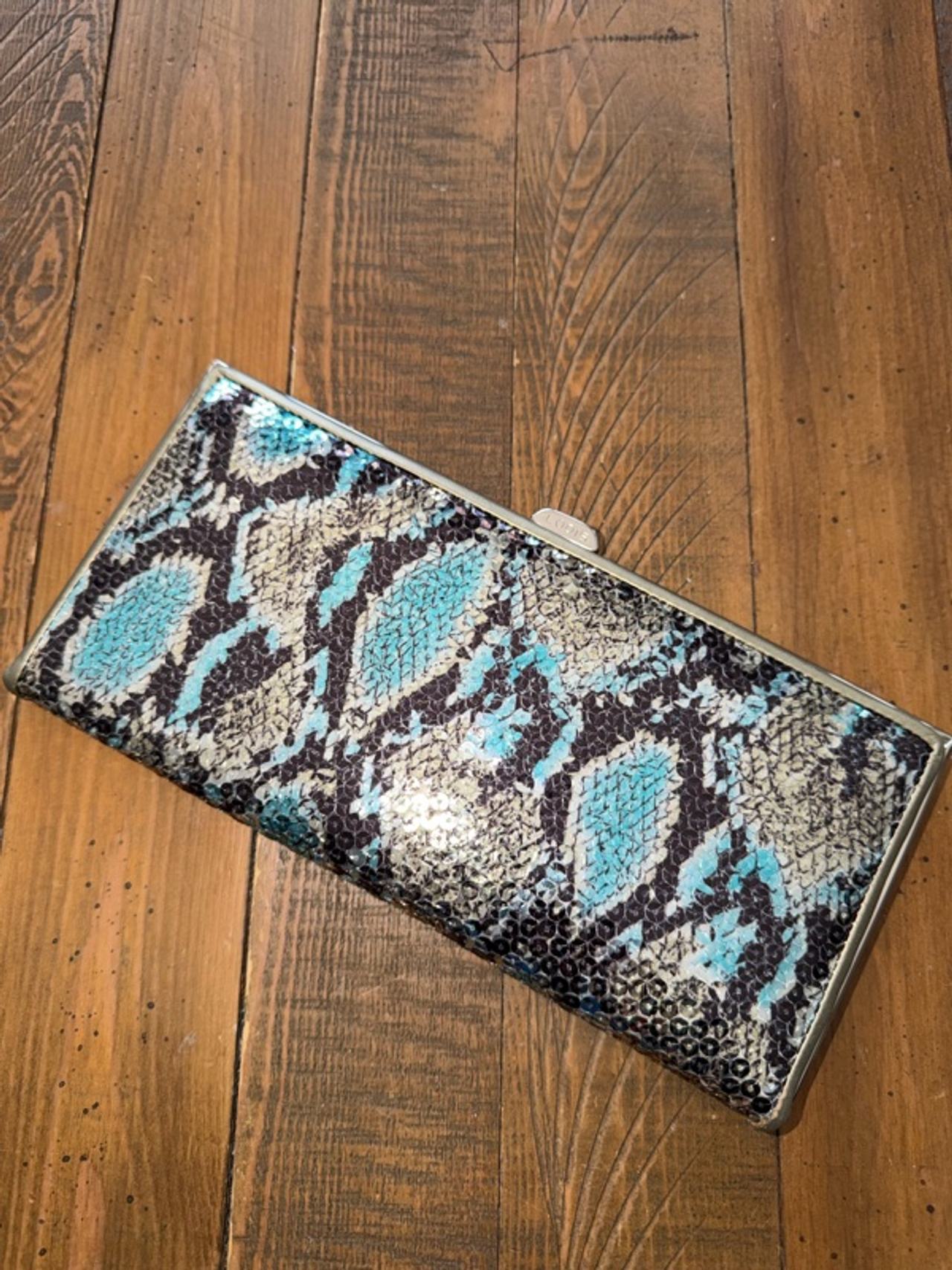 Lodis Snakeskin Clutch Bag