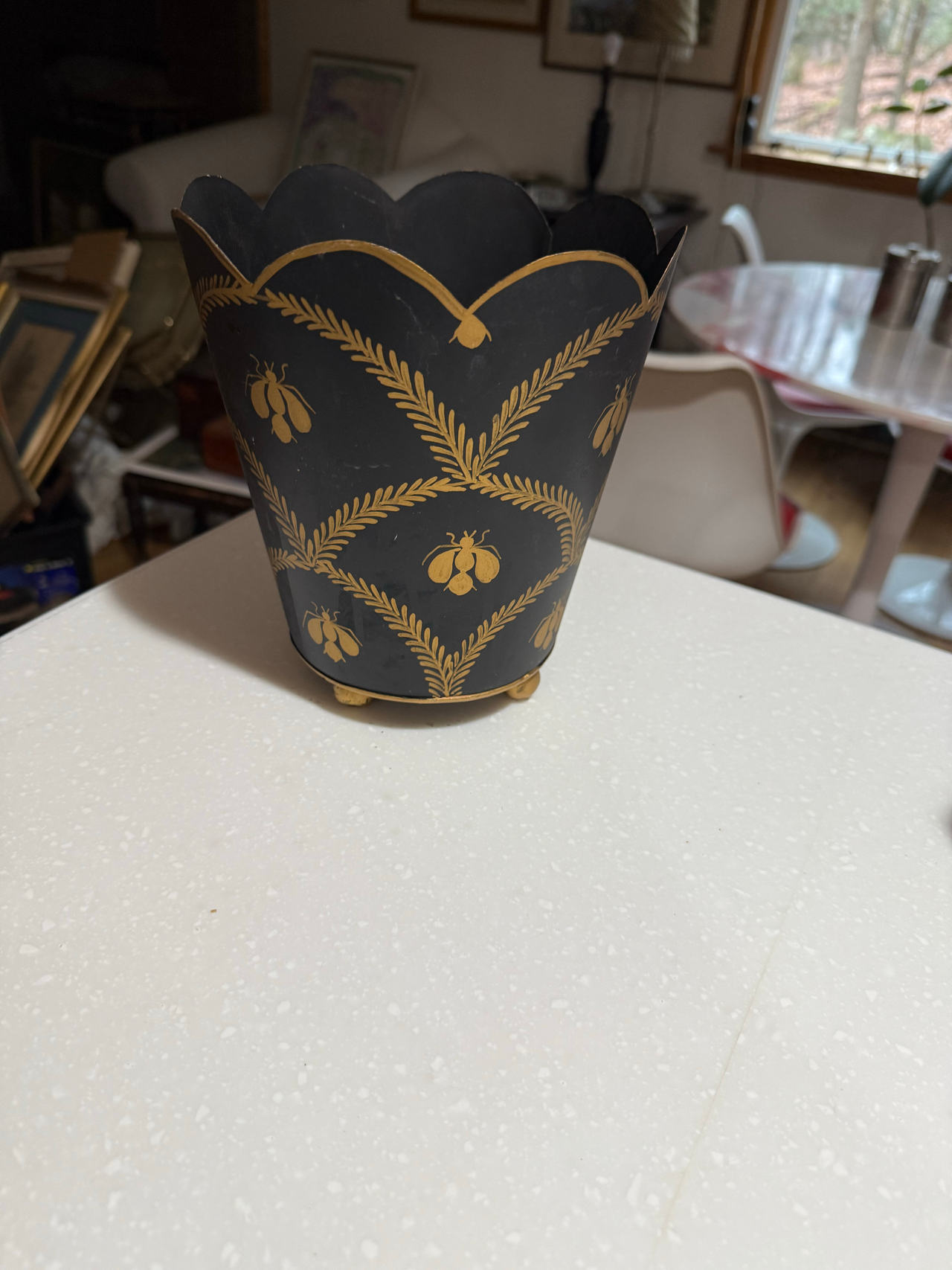 French Empire Style Bee Toleware Cachepot