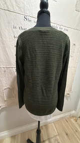 Hilary Radley Women's V-Neck Layered Sweater Olive - Image 2