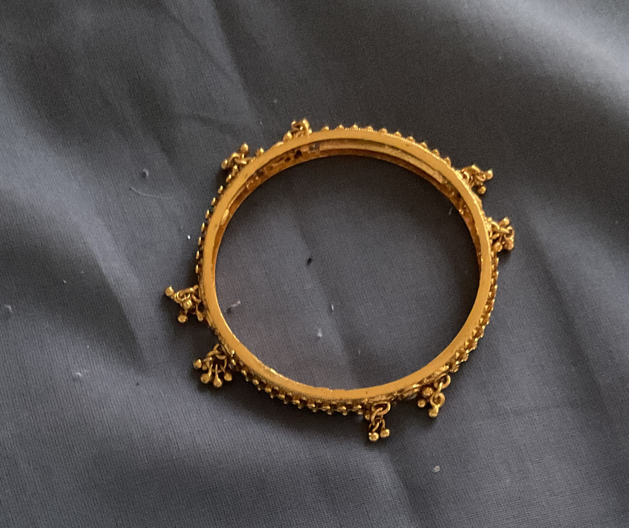 Gold Plated Ghungroo Bangle Bracelet