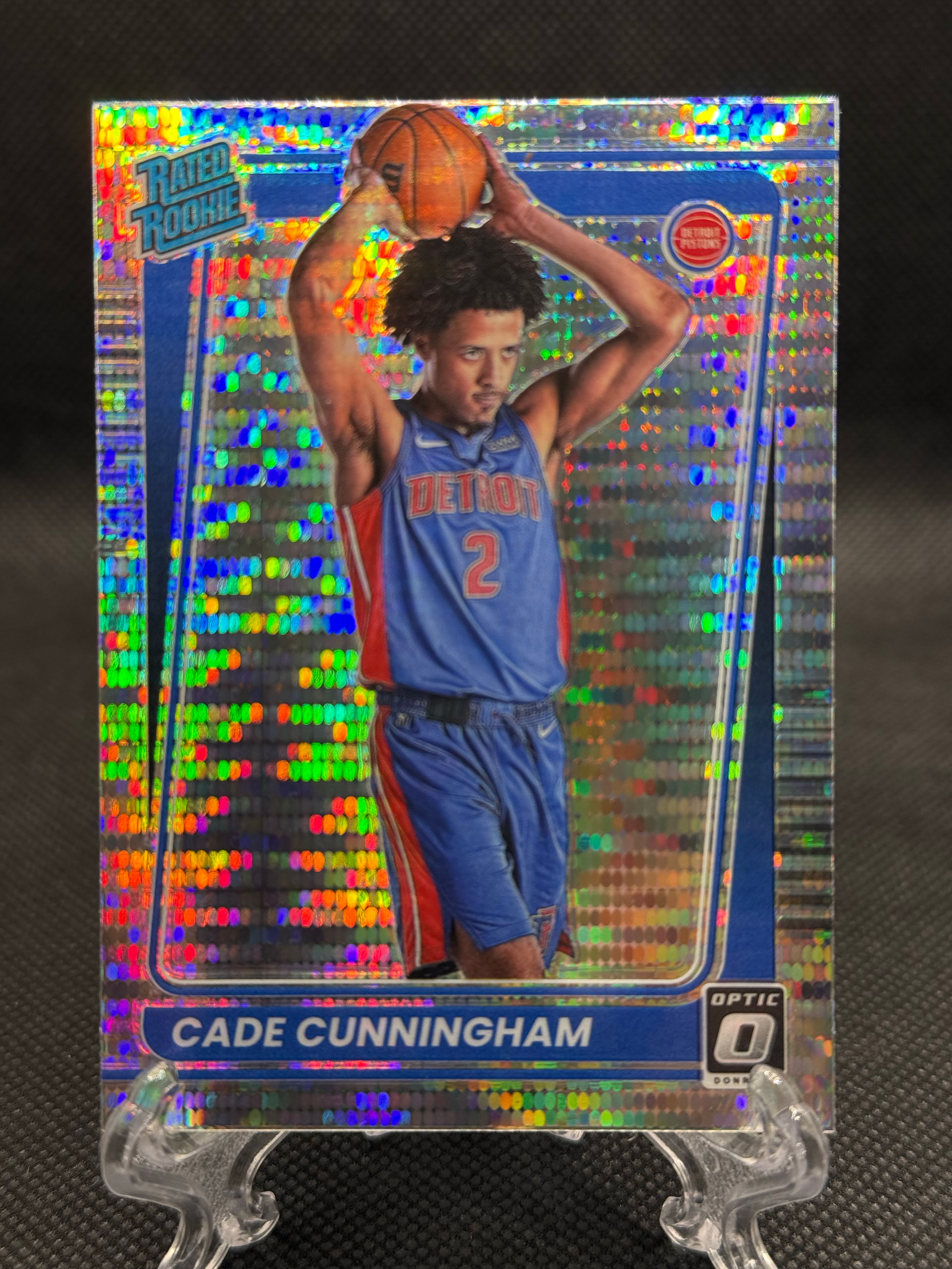 Cade Cunningham 2021-22 Donruss Optic Silver Pulser Prizm Rated Rookie #161 - Image 2