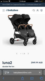 Babybee Luna 2 Double Pram - Image 1
