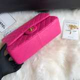 Chanel Classic Medium Double Flap Bag Pink Lambskin Gold Hardware - Image 8