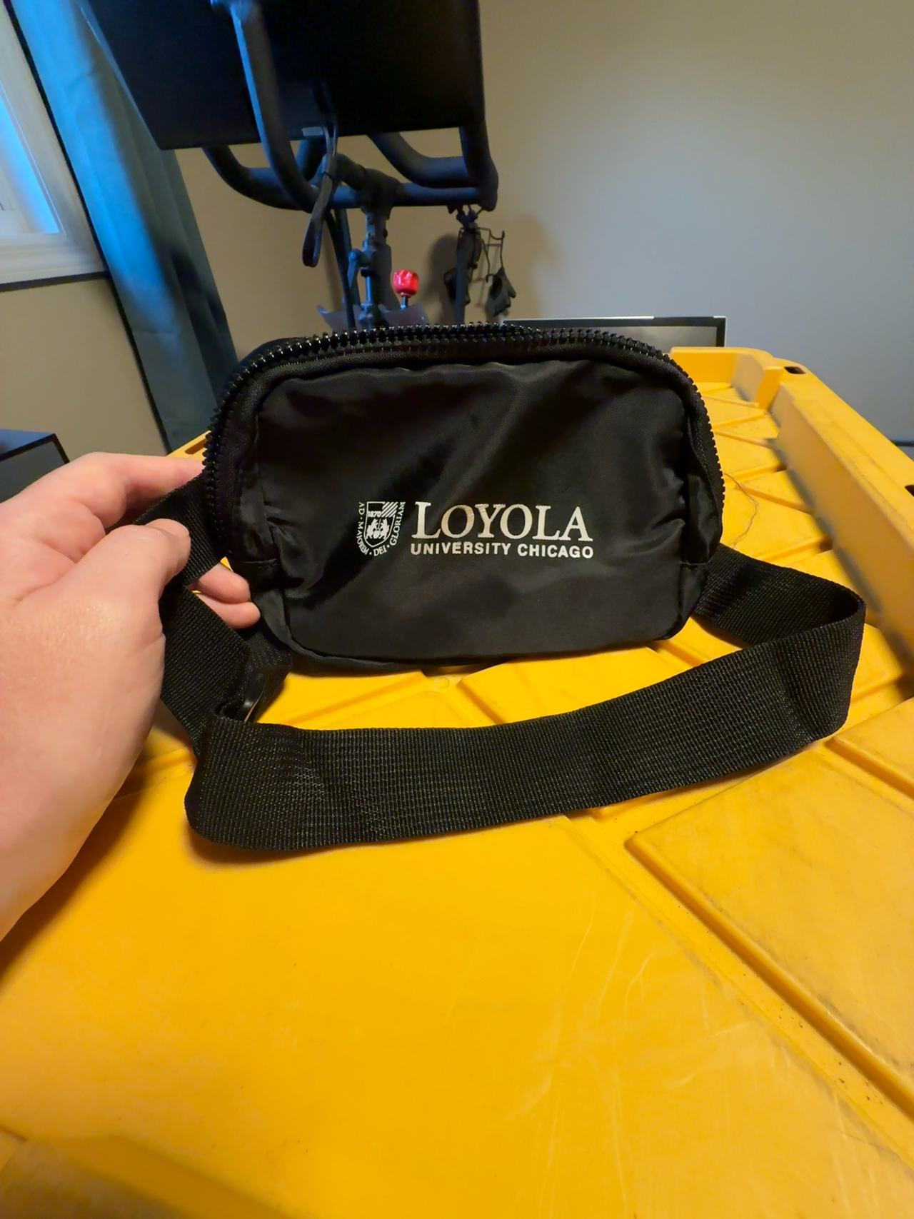 Loyola university Chicago Black Belt Bag (Fanny Pack) cross body bag
