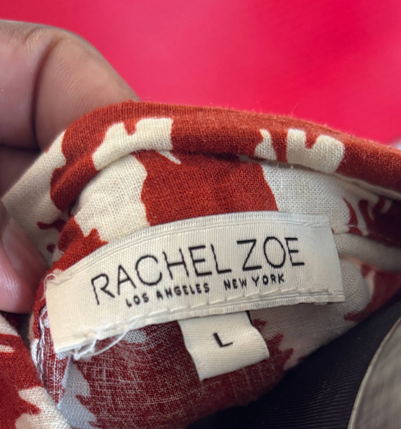 Rachel Zoe Red and White Floral Top and pants set