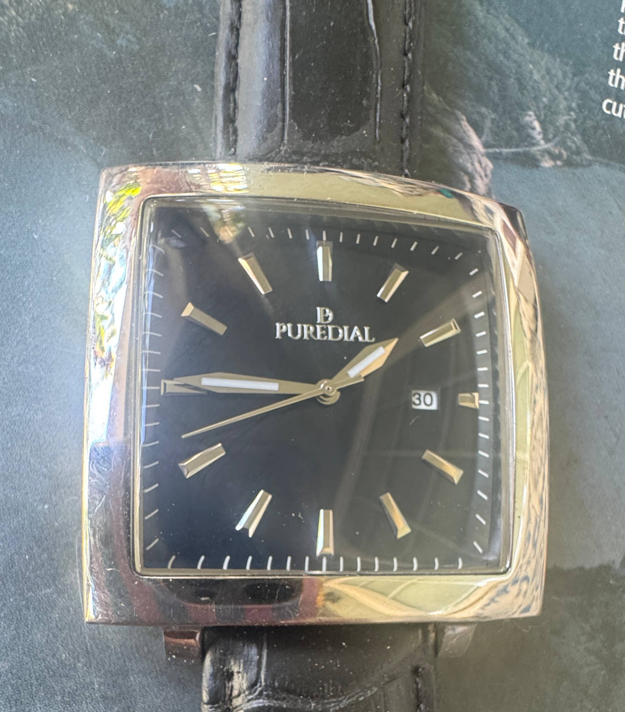 Puredial Square Date Watch