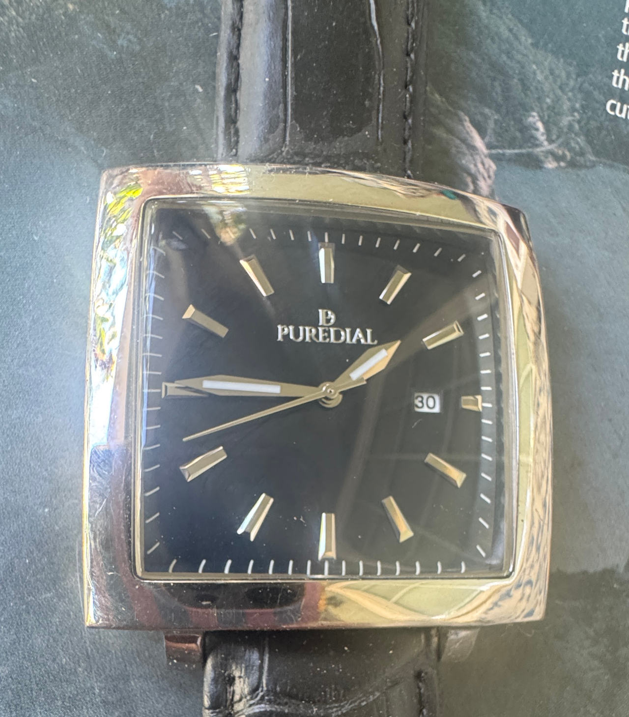Puredial Square Date Watch