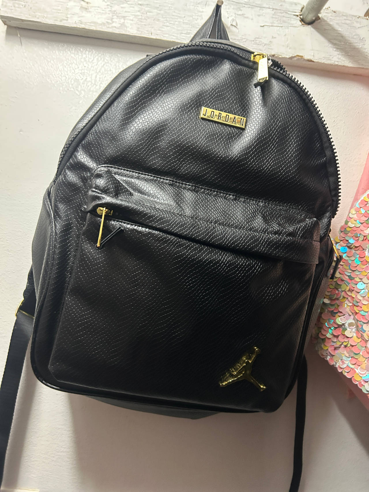 Jordan Janaya Mini Backpack Black Snakeskin