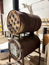 Great barn or shop Double Barr Wood Burning Stove
Top barrel is the heat exchang - Image 2