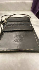 ROOTS Small Black Leather Crossbody Bag - Image 2