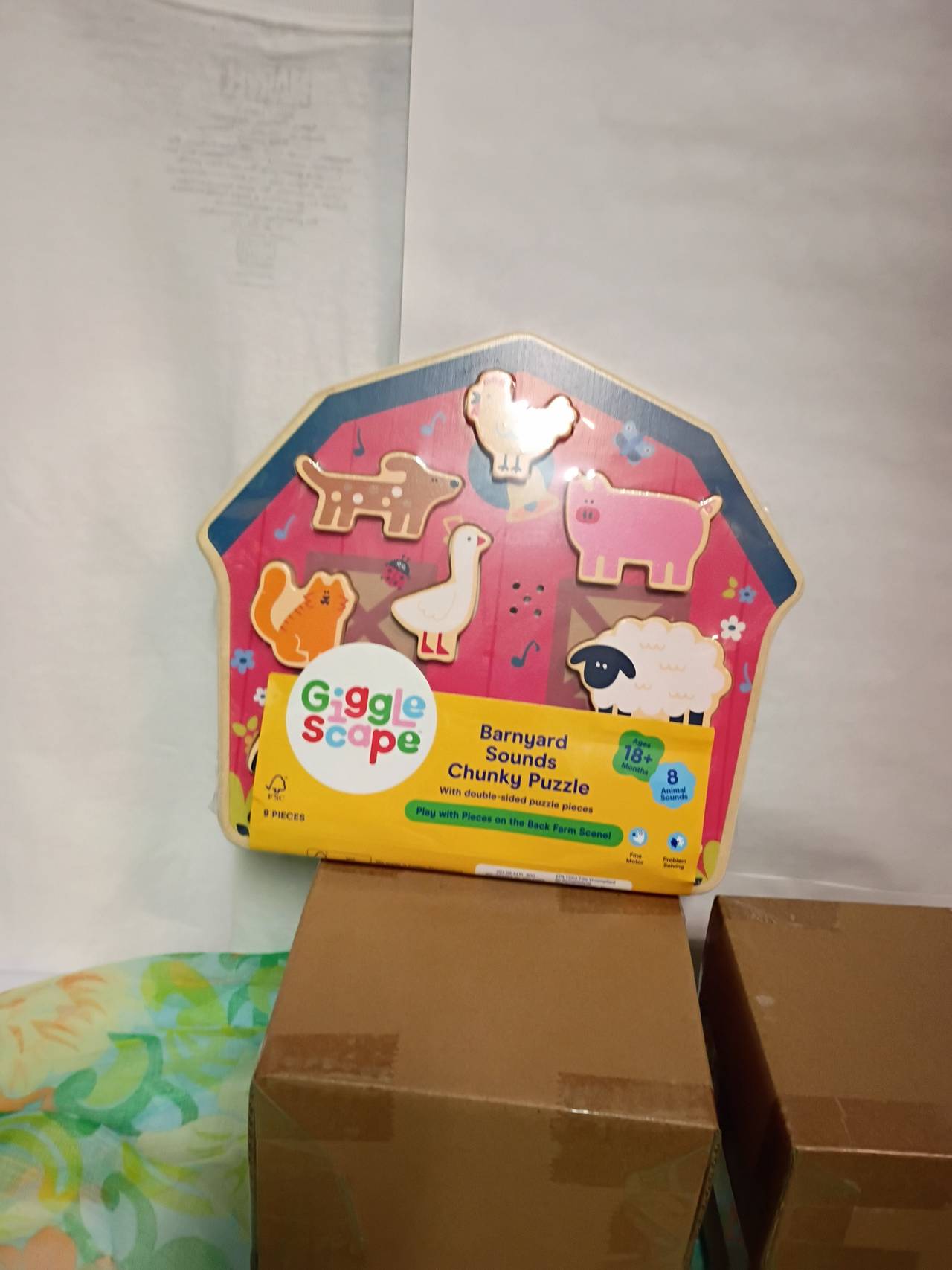 Gigglescape Barnyard Sounds Chunky Puzzle